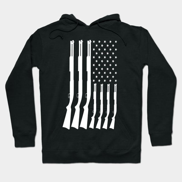 Awesome Guns American Flag Hoodie by QUYNH SOCIU